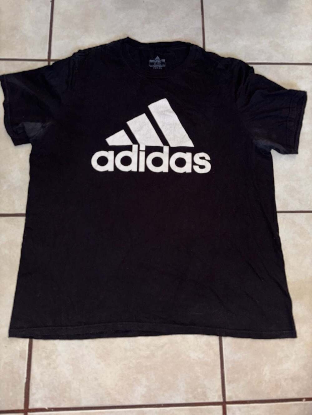 Adidas Amplifier Tee Size XL Black White Logo T-Shirt